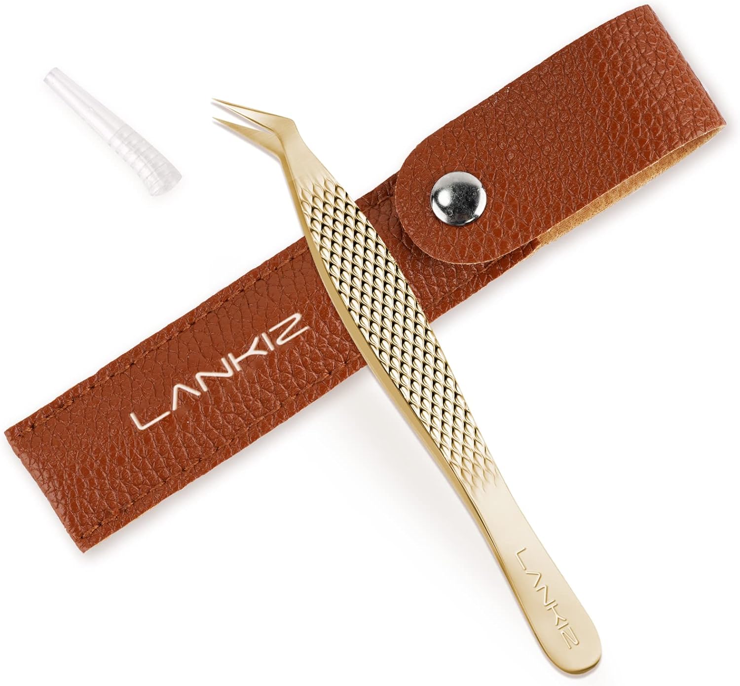 LANKIZ Eyelash Extension Tweezers, Professional Lash Tweezer for Mega
