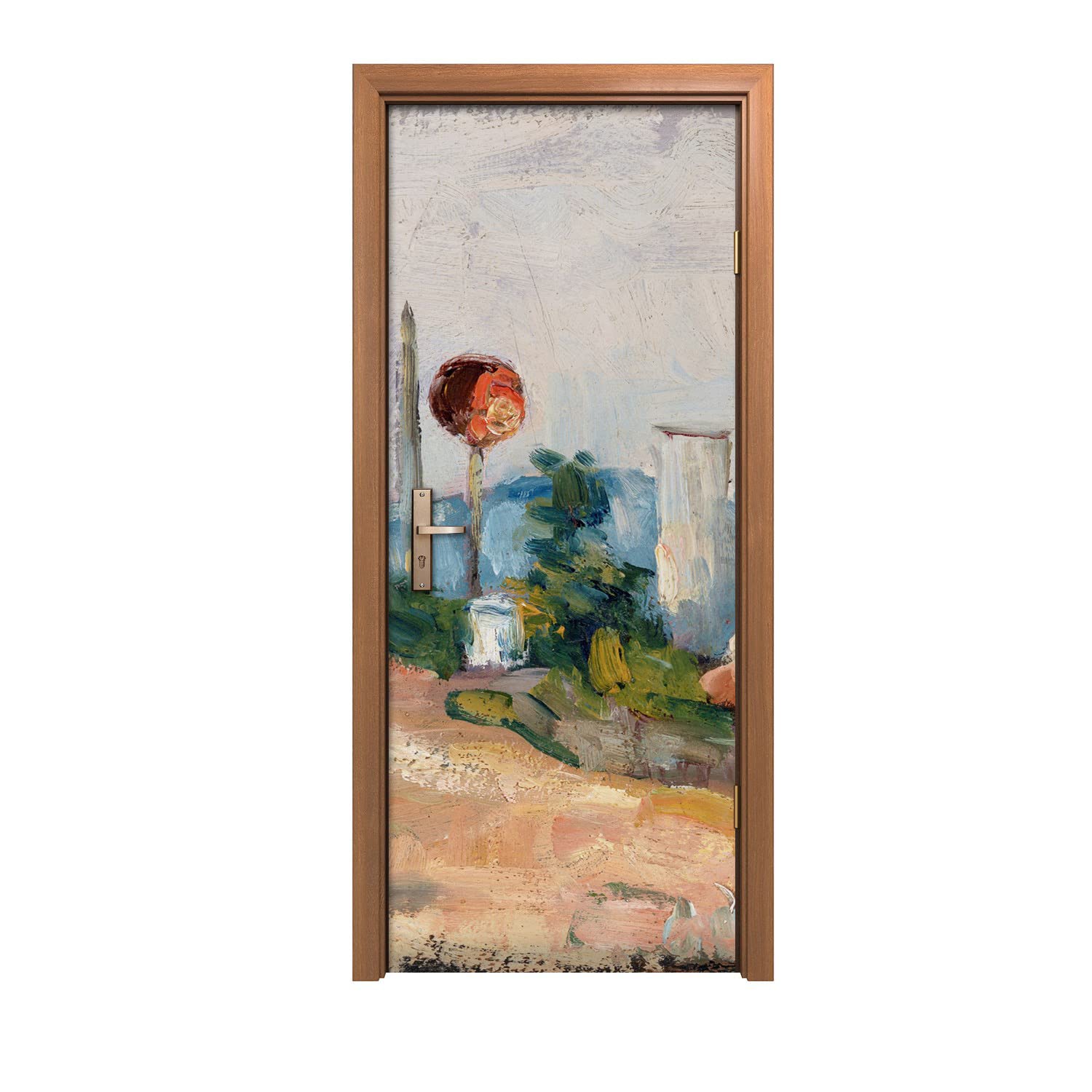 Autocollant de porte 90x200cm La coupe ferroviaire Cézanne pour décoration intérieure