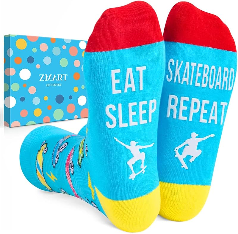Zmart Sports Gifts for Men Women - Swim Climbing Yoga Gym Socks for Runner Skateboarder