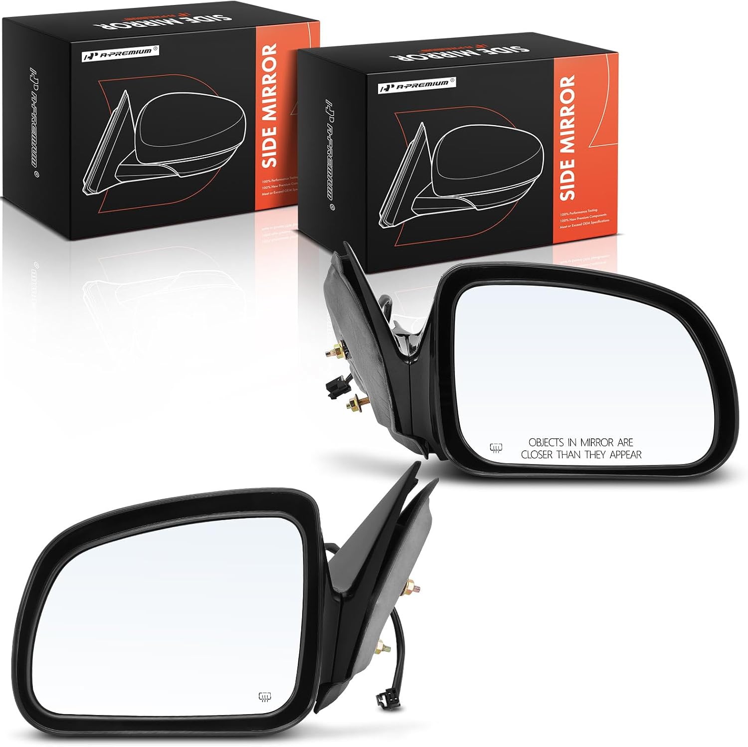 A-Premium Pair Power Side Mirrors for Pontiac Grand Prix (2004–2008) — Heated Foldable