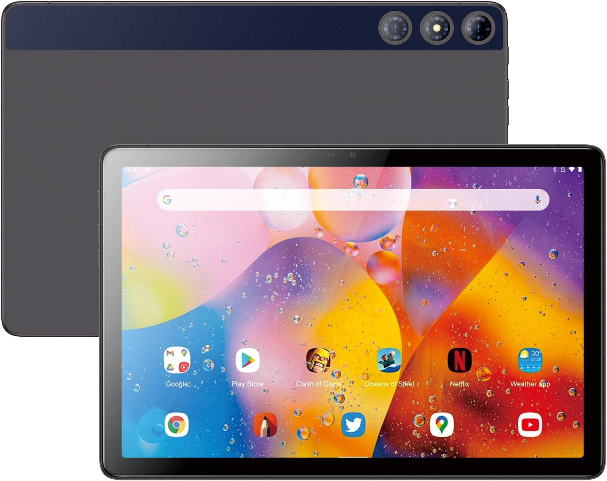 C idea 10" Smart Tablet CM8500 Plus, Android Kids Computer Tab, Dual SIM 5G LTE Wifi, Zoom & Tiktok Supported with Wireless Earbuds/Bluetooth Mini Speaker/Keyboard/Mouse/Protective Case (Grey)