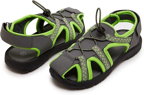 Skysole Zapatos de agua para niños, sandalias anfibias resistentes con correa trasera y puntera cerrada para playa, senderismo y deportes al aire