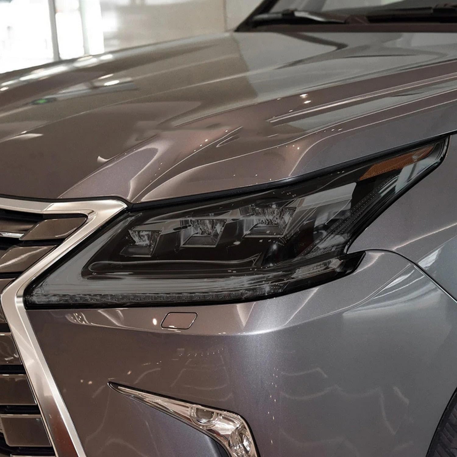 Samlng Transparent Car Front Light Film For Lexus Lx570 2015-2019 2 Pcs Car Headlight Protective Film Taillight Protection Black Tpu Sticker