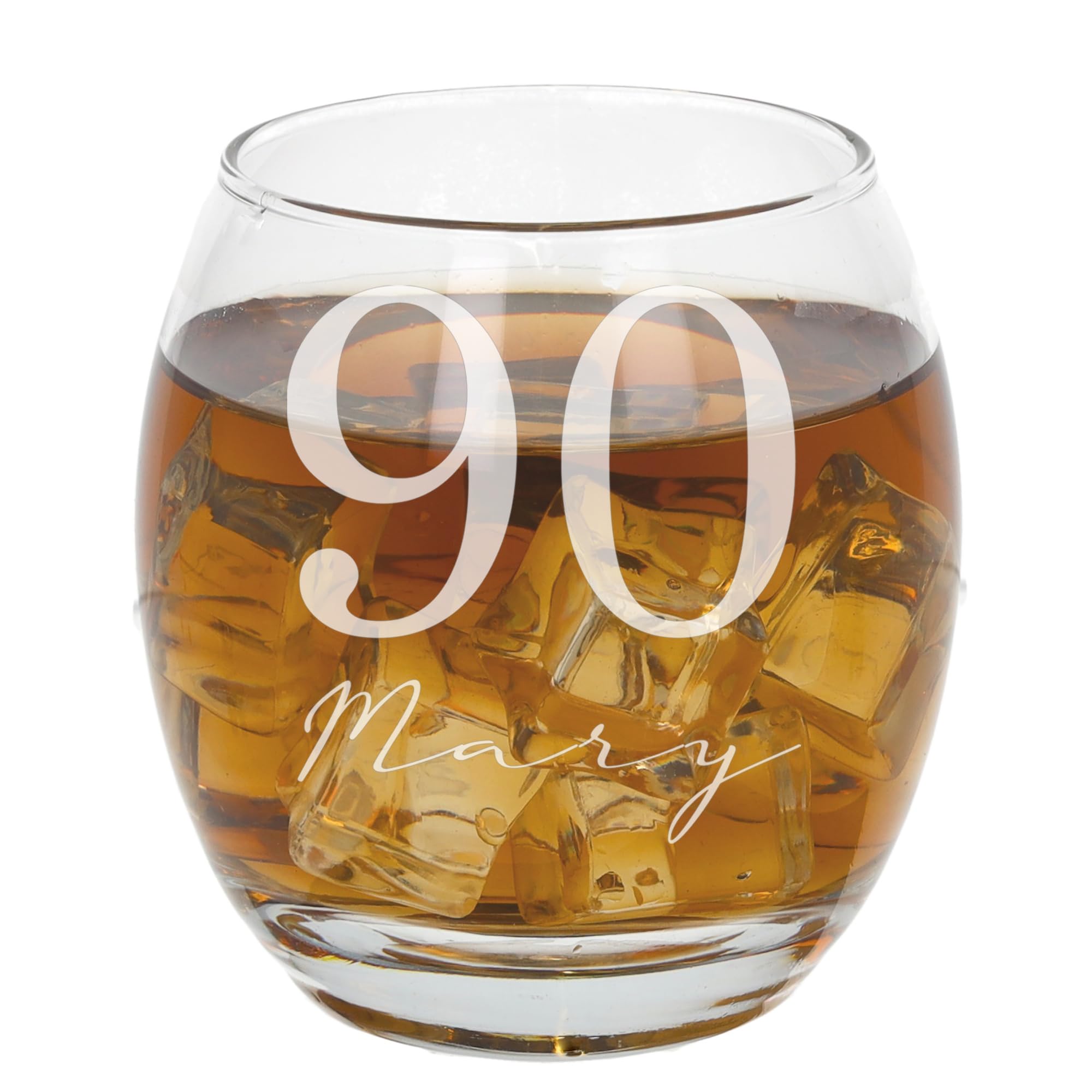 Always Looking Good Personalised Engraved Whiskey Tumbler Glass Whisky Lowball Tumbler Glasses Personalised Gifts for Men Birthday Christmas Anniversary Wedding Gift Personalise (Age & Name, Tondo)