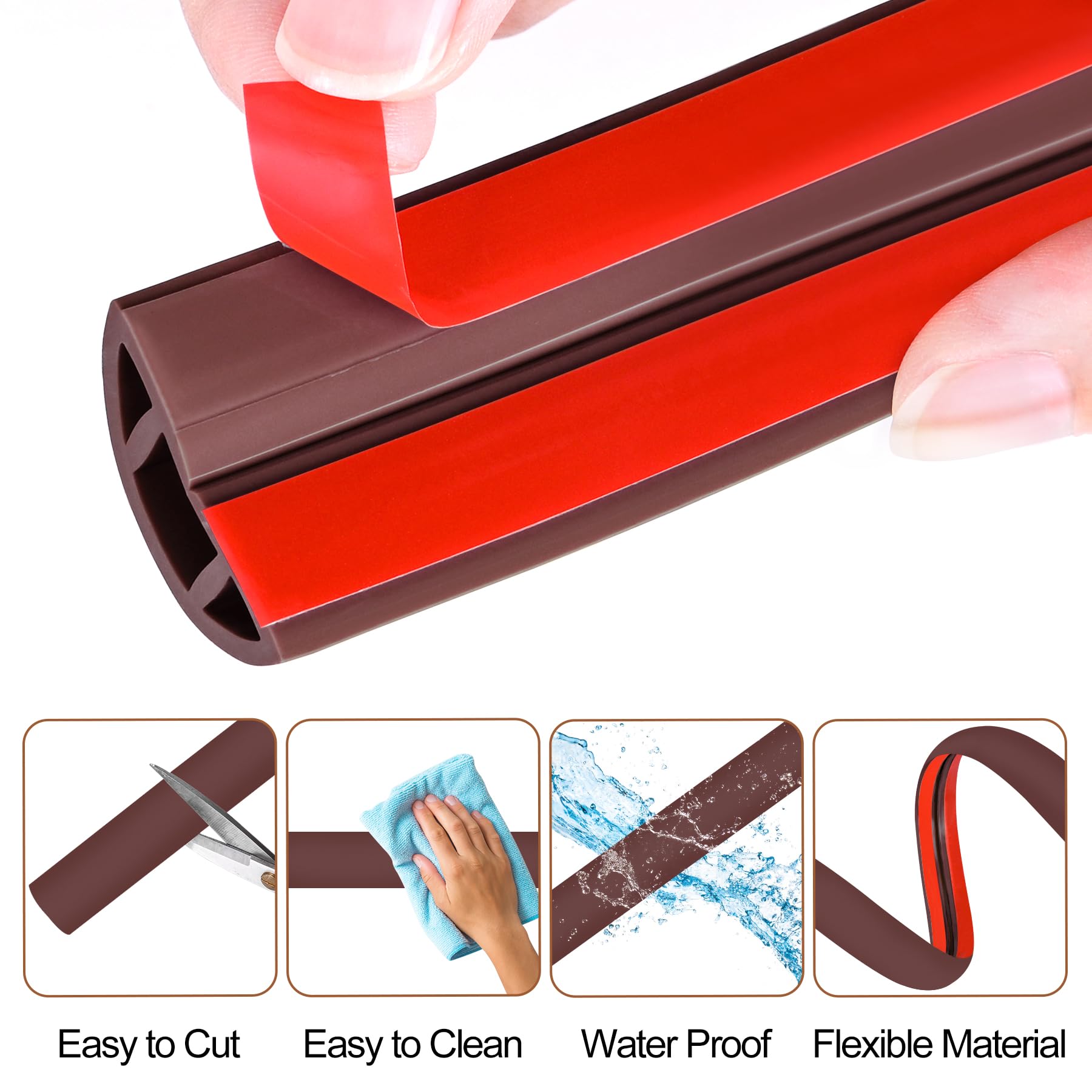 MYFAMIREA Cubierta de cable de suelo de 10 pies para alambre, autoadhesiva, gestión de cavidades, PVC, cable de extensión, cubierta protectora de alambre de piso para evitar viajes de cables para