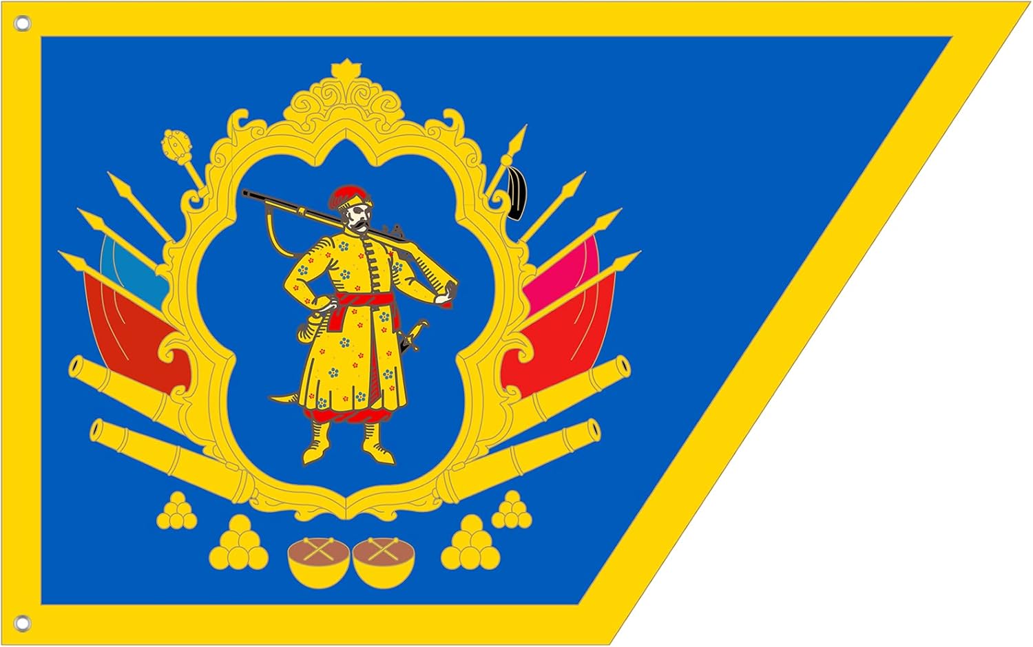 Flag of the Cossack Hetmanat Arms 1649- 1764, Unique Design Print, Flags for Indoor & Outdoor Use, Size - 3x5Ft / 90x150cm