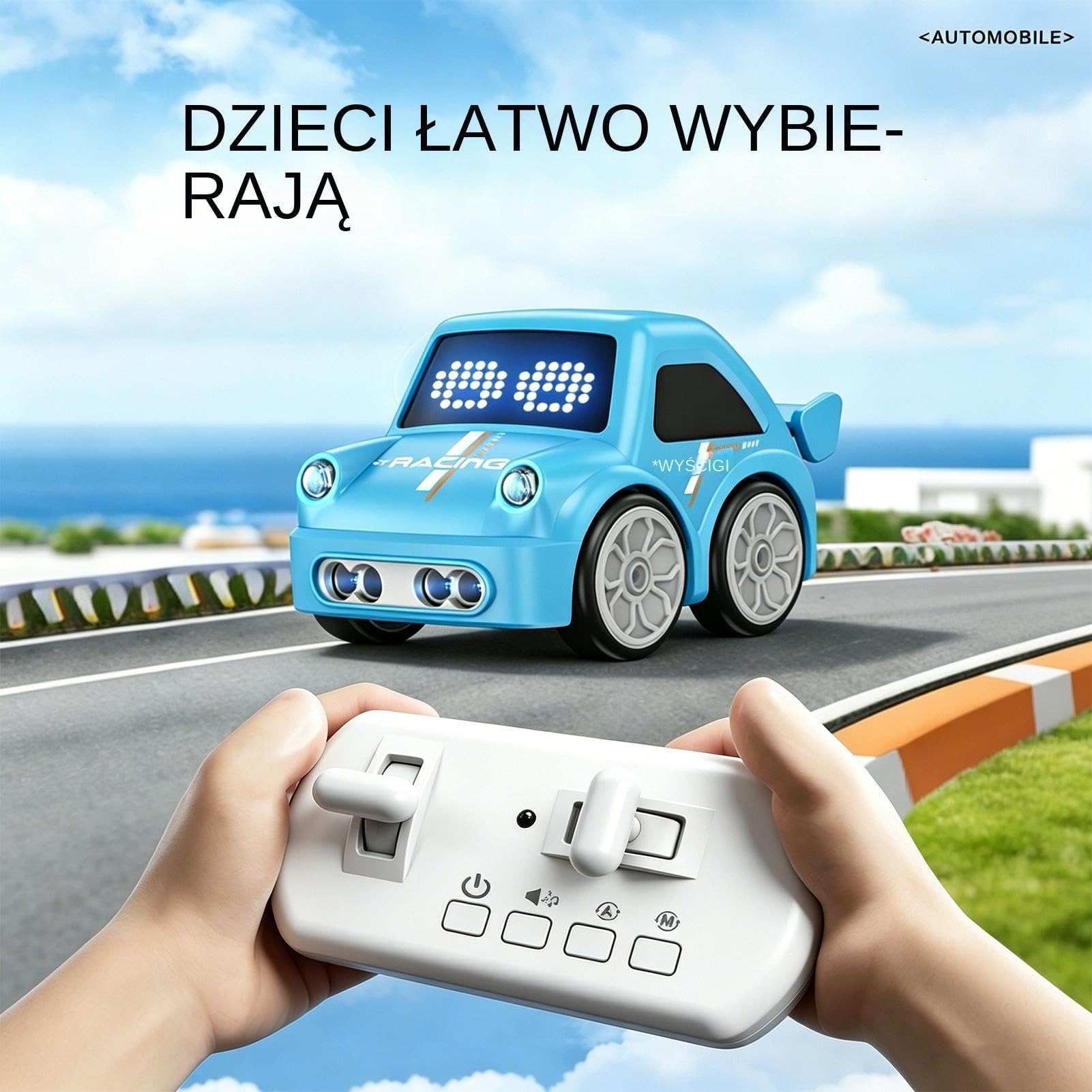 Samochody Zdalnie Sterowane Mała Interaktywna Zabawka Pojazd | Inteligentna Ciężarówka Sterowana Radiowo Z Trybem Podążania I Ucieczki dla Chłopców Dziewczynek Nastolatków Urodziny