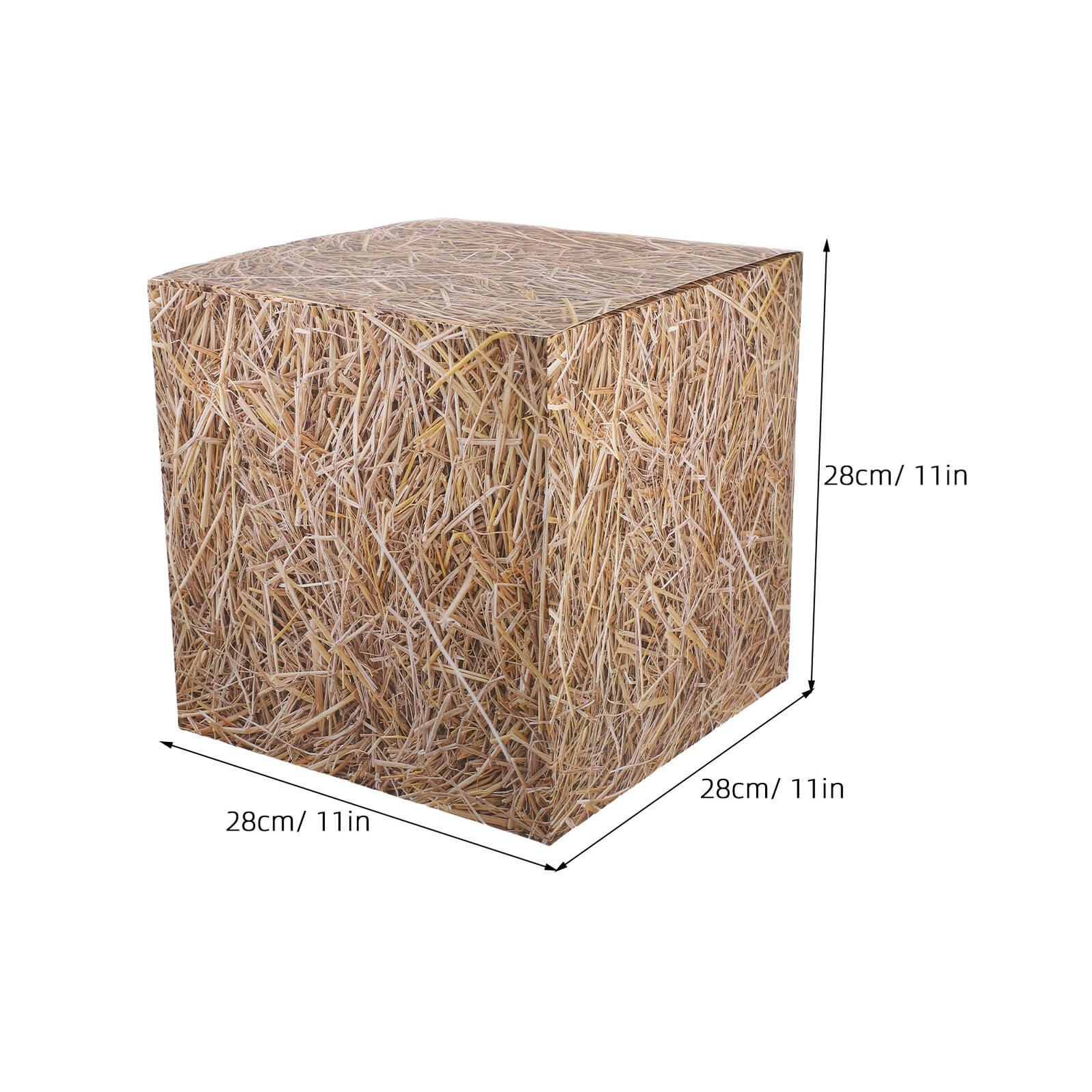 Scatole di Balle di Fieno Finto 28X28 CM Set da 4 Pezzi Decorazioni per Feste Country Western e Matrimonio Tema Fattoria Decorazioni di Paglia da Cowboy per Allestimenti Autunnali