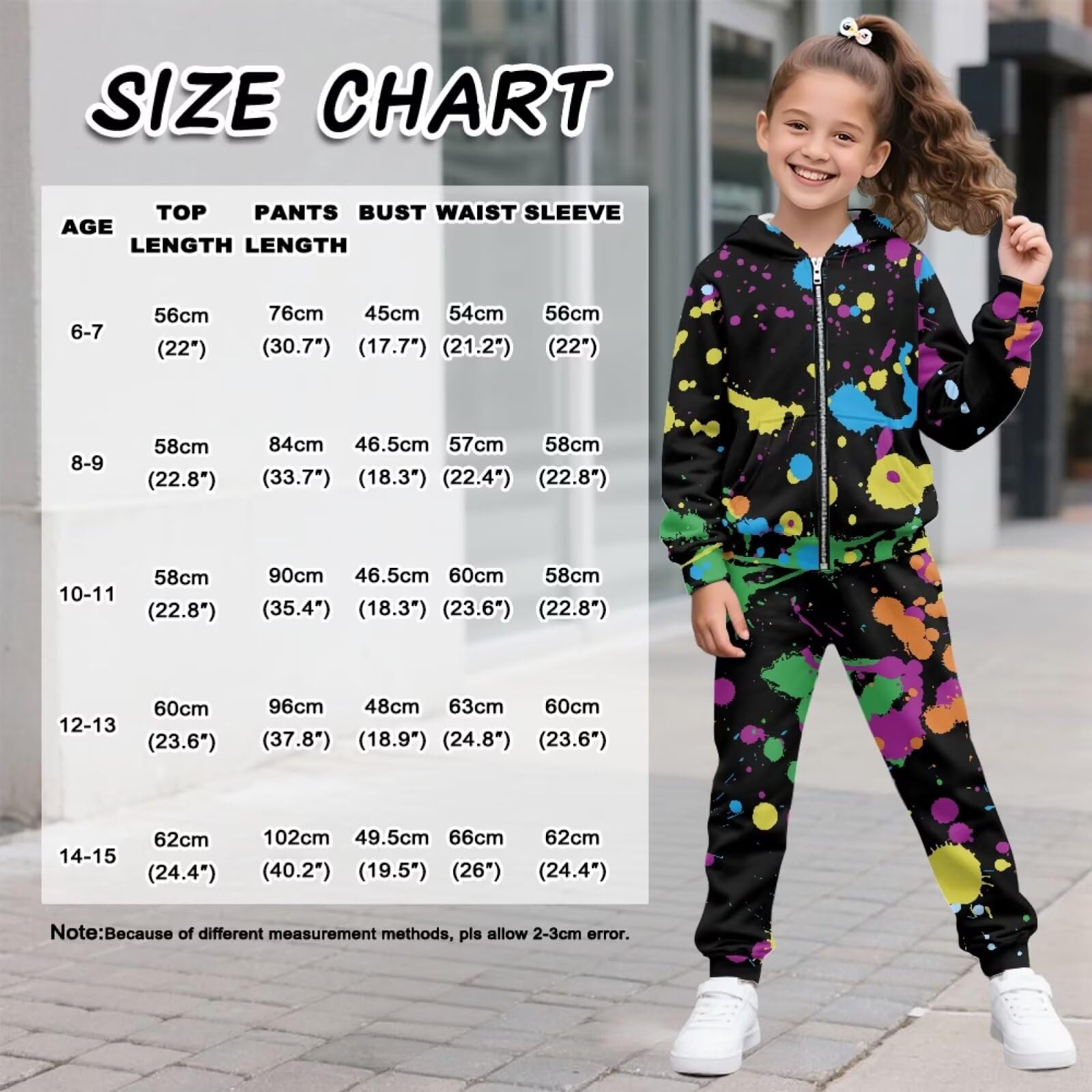 Set da jogging da ragazza 2 pezzi Oufits giacca a maniche lunghe con cappuccio da ragazza felpa sportiva con cappuccio alla moda tuta per bambini 6-15 anni