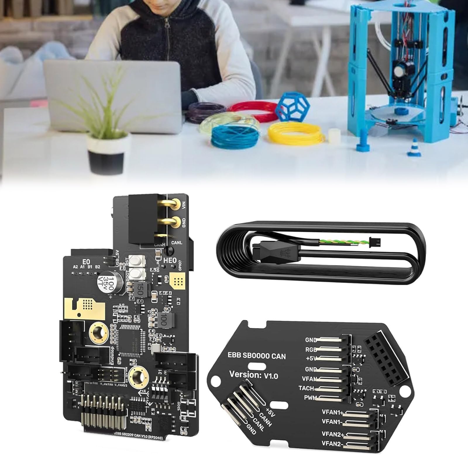 EBB SB2209 CAN(RP2040) Board Hotend Klipper Canbus Extruder HeadTool Max31865 Adapterplatine für Voron StealthBurner EBB SB2209 CAN (RP2040) für Voron StealthBurner 3D-Druckerteile Hotend Klipper