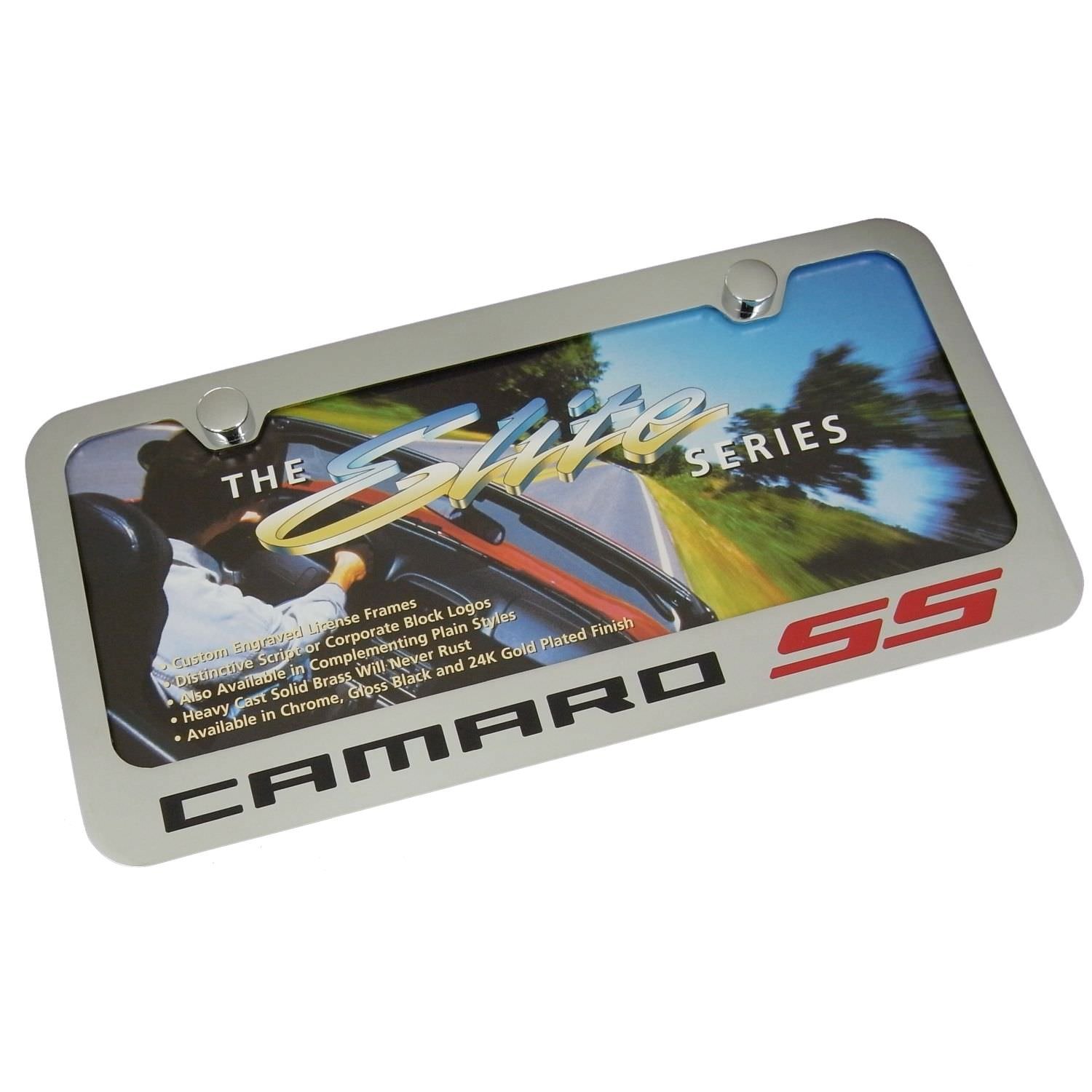 Chevy Camaro SS Chrome Brass License Plate Frame