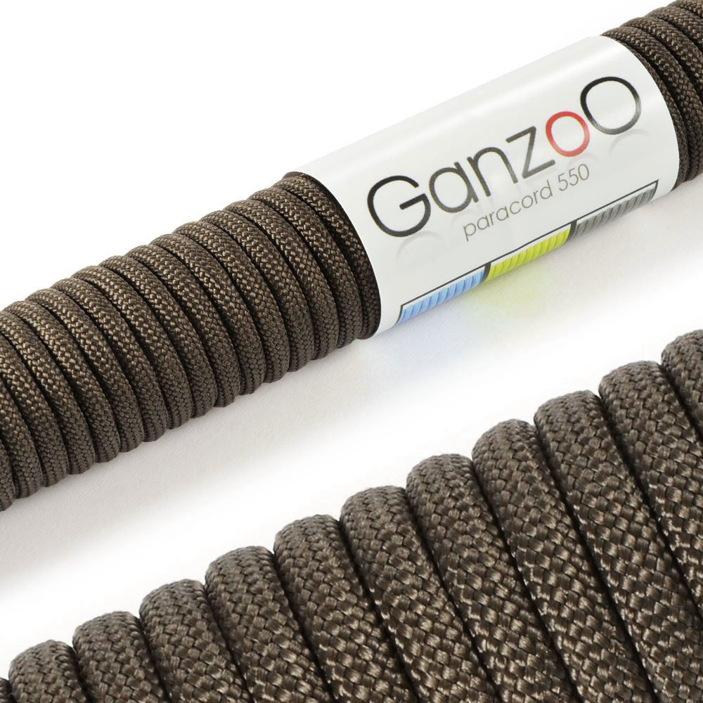 Ganzoo Paracord 550 linka nylonowa 15 m, kolor moro, do plecenia bransoletek i rekodziela DIY, do smyczy i obrozy, oplot uchwytow, wiazania na biwak
