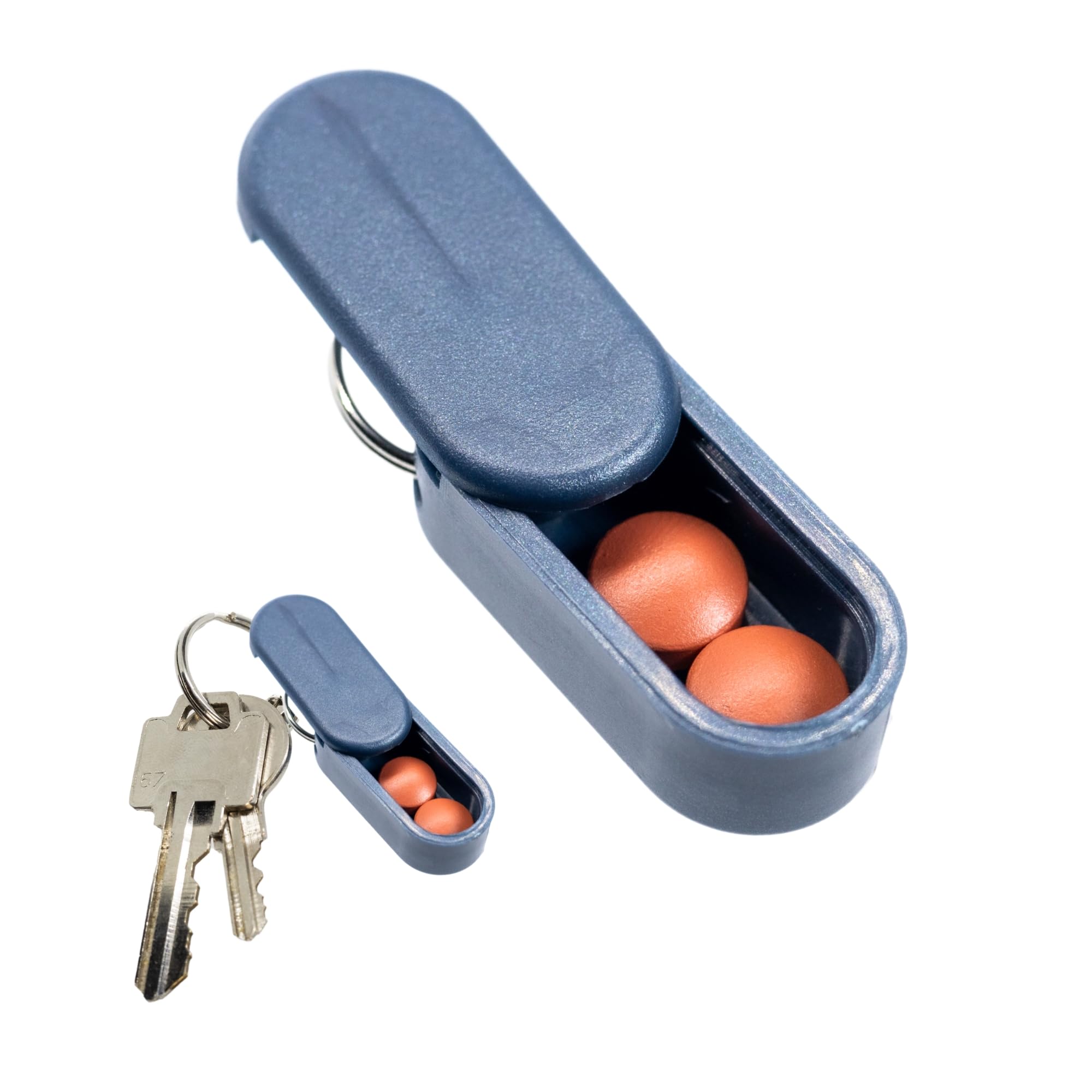 Pill Pod Micro Magnetic Keychain Pill Holder - Compact, Durable, Lightweight with Sleek Minimalist Design - Secure, Discrete, Portable Pill Holder