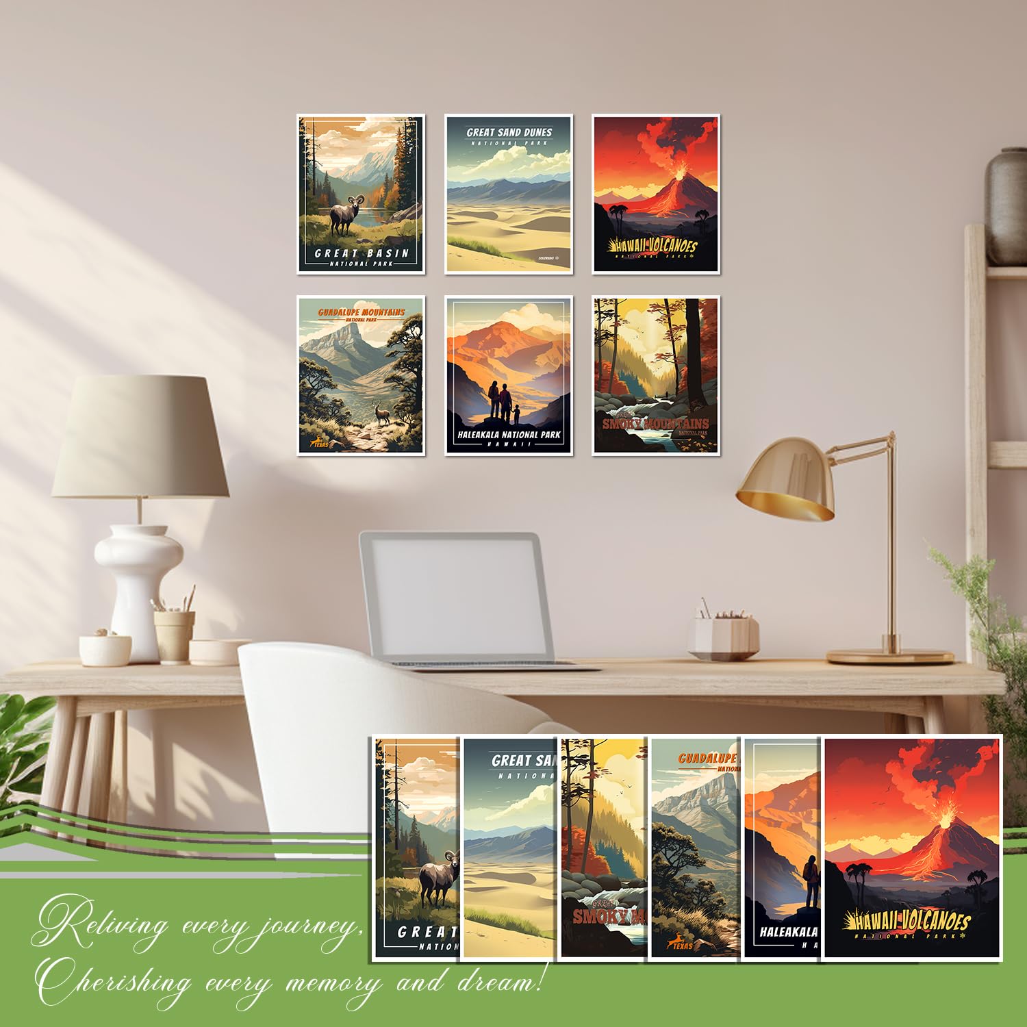 SHOXREM Vintage Abstract National Park Wall Art - Travel...