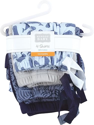 Miniatura 2 de Hudson Baby Pantalones cortos para bebé, paquete de 4