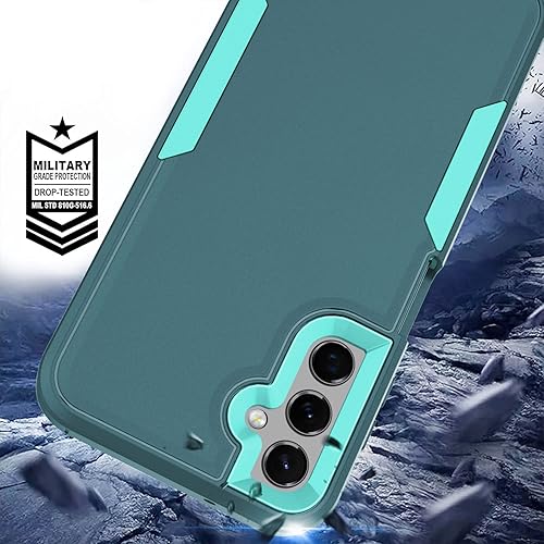 Miniatura 2 de Asuwish Funda protectora para Samsung Galaxy A14 5G con protector de pantalla de vidrio templado y accesorios de celda resistentes, magnética,
