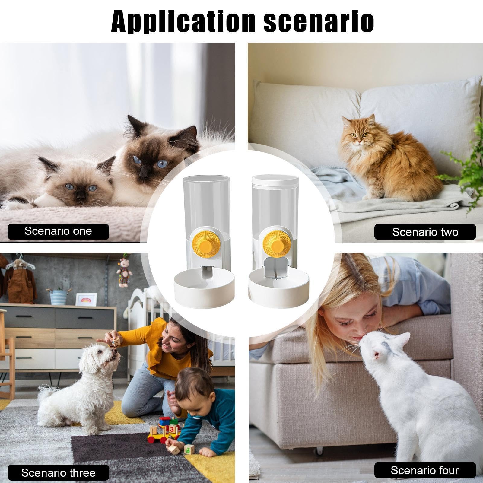 Distributore Di Acqua Per Cibo Per Conigli, Distributore Automatico Di Acqua Per Animali Domestici | 1000 Ml Di Grande Capacità Per Conigli, Gabbie - 2