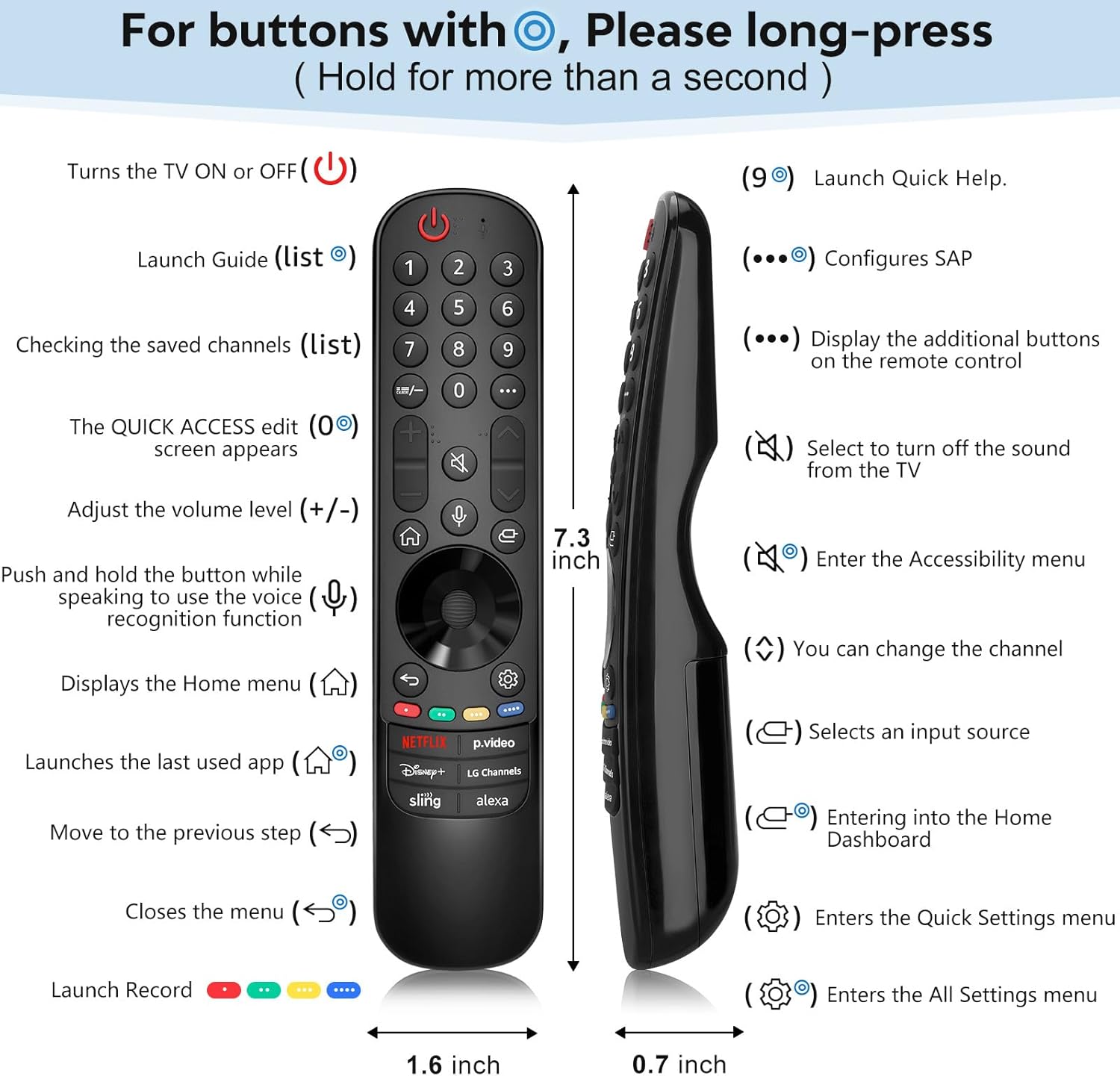 Reemplazo de voz para control remoto de Samsung Smart TV, nuevo y mejorado BN59-1266A para control remoto Samsung, para televisores Samsung con función de voz.
- imagen 8