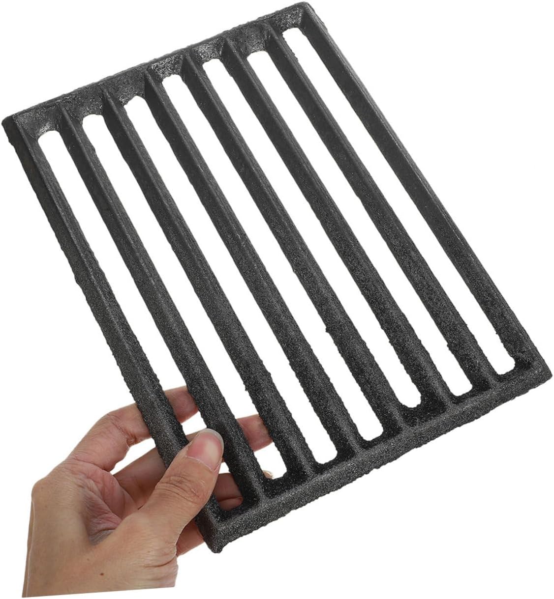 Milisten Bbq Stove Outdoor Firewood Grate Burning Stove Grate Metal Fireplace Grate Baking Mat Iron Fireplace Grate Stove Channel Grate Bbq Grilling Grate Stove Grate Iron Bbq Grilling Mat, Black