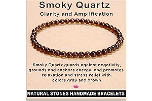 4mm Smoky Quartz Stretch Elastic Bracelet: Nature's Beauty and Spiritual Essence