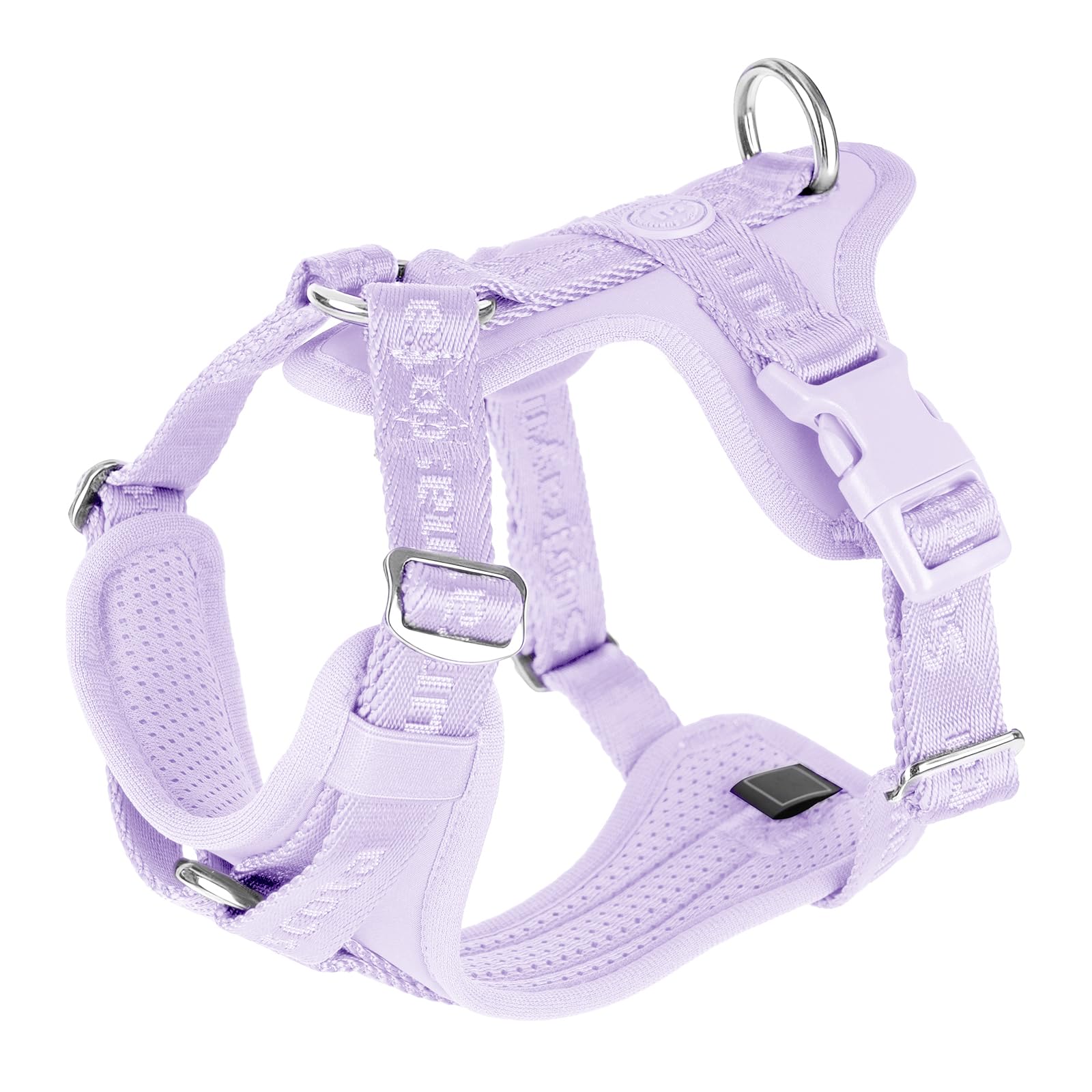Sunraymascota, pettorina per cani con morbida imbottitura in lycra, giacca comoda e traspirante in mesh, taglia regolabile per razze piccole, medie e grandi, sicura, con due fibbie (Violetto chiaro, M