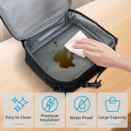 Miniatura 5 de Lonchera con aislamiento Bento para adolescentes y niños, lonchera reutilizable, gran capacidad, portátil, impermeable, a prueba de fugas, con