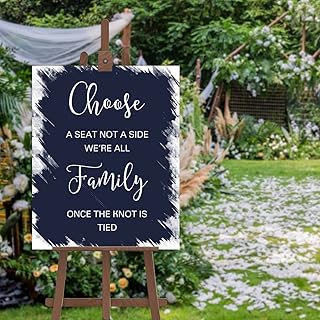 Customize Choose A Seat Not A Side We're All Family Once The Knot Is Tied Sign Custom Made Any Date Minimalist Wedding Welcome Sign Wedding Sign Engagement Wedding Decor Housewarming Gifts 18"x24"