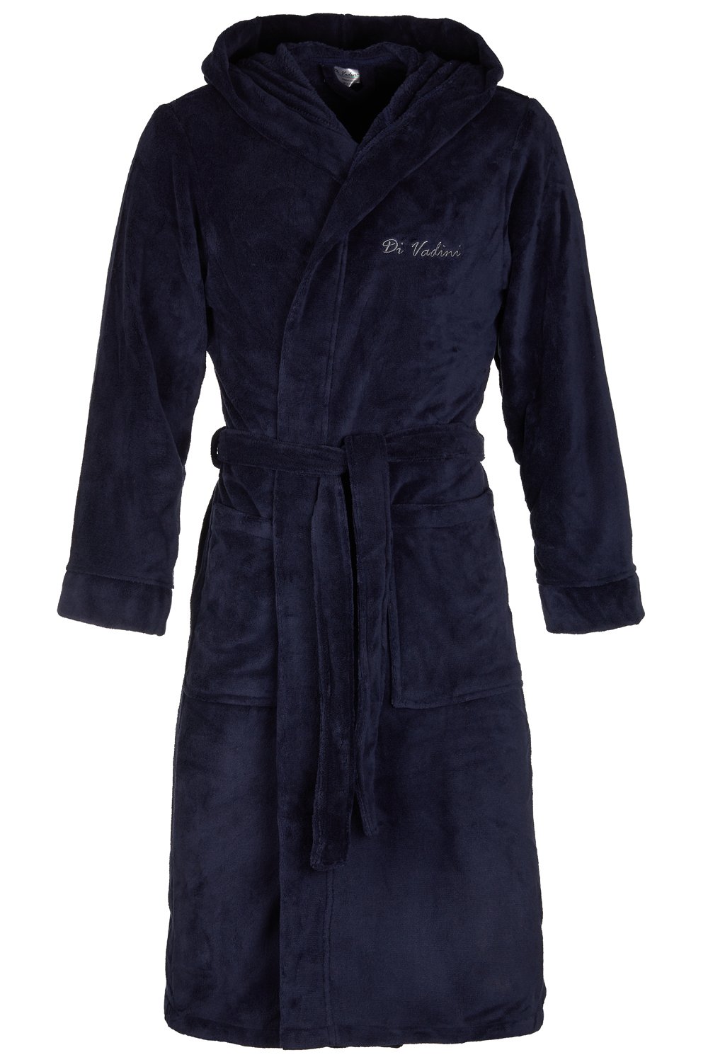 Di Vadini albornoz de mujer unisex para hombre Florence con capucha I Bata esponjosa I Camisón de microfibra fina Oeko-Tex Standard 100 I Kimono con selección de color y talla XXS - 5XL