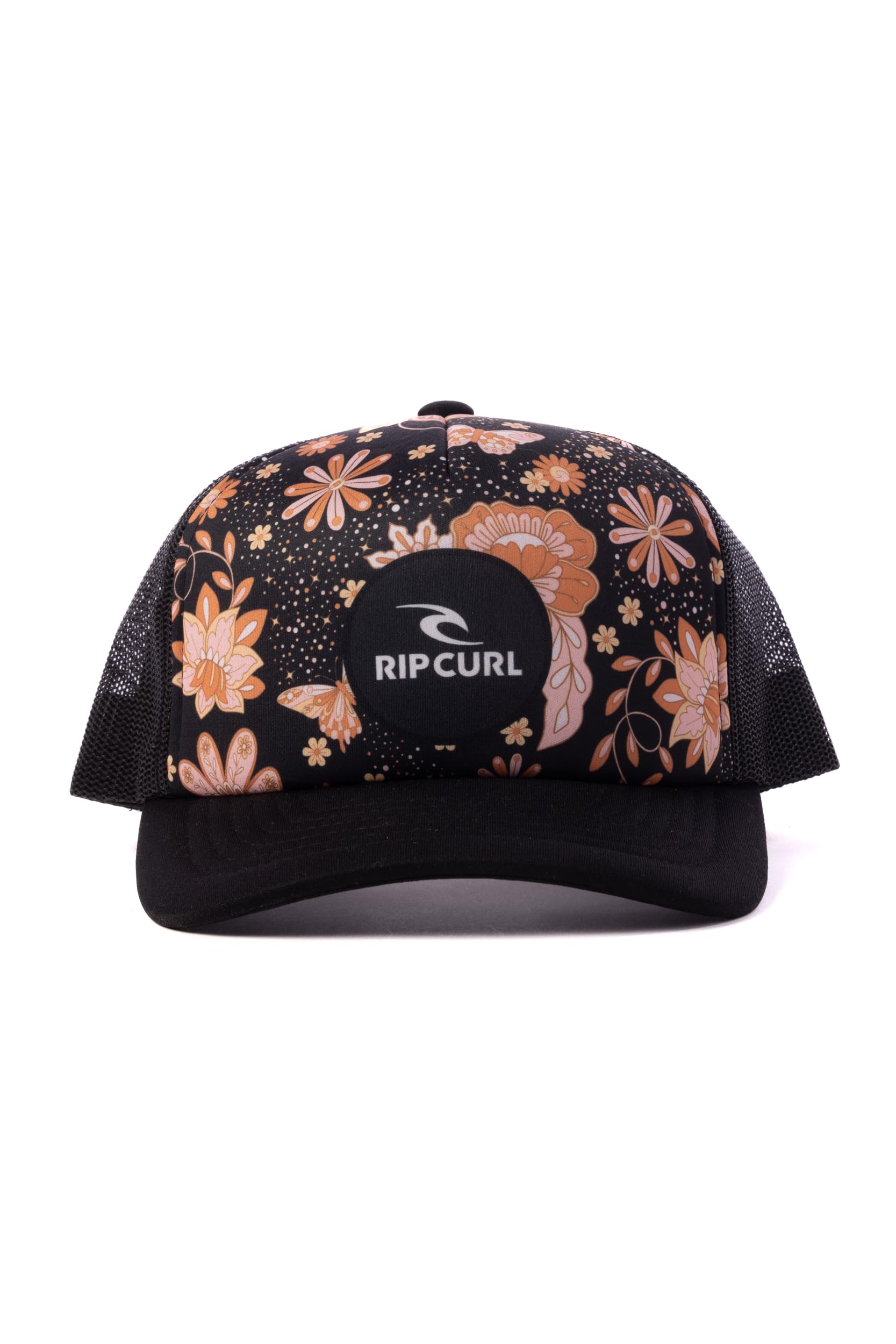 Rip Curl Youth Trucker Hat with Snapback Closure and Mesh Back-Adjustable, Breathable Cap for Boys & Girls, Black, One Size