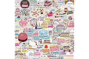 Happy Birthday Cake Stickers for Planner