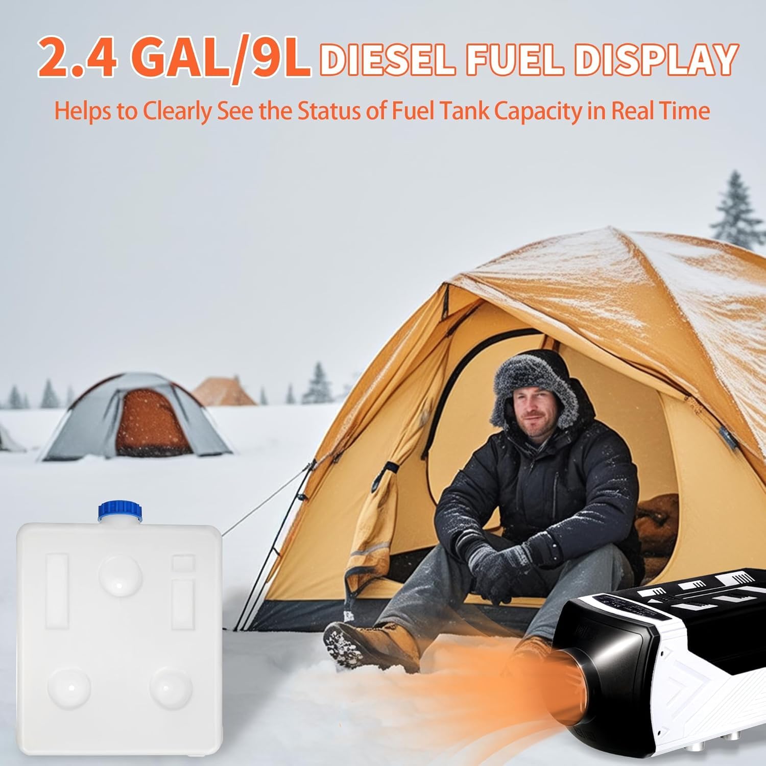 Calefactor diesel 8,3KW, 12V/24V negro, mando a distancia Bluetooth, panel de control LCD, calefactor diesel de alta eficiencia para coche y uso interior, furgonetas, caravanas, camiones y garajes