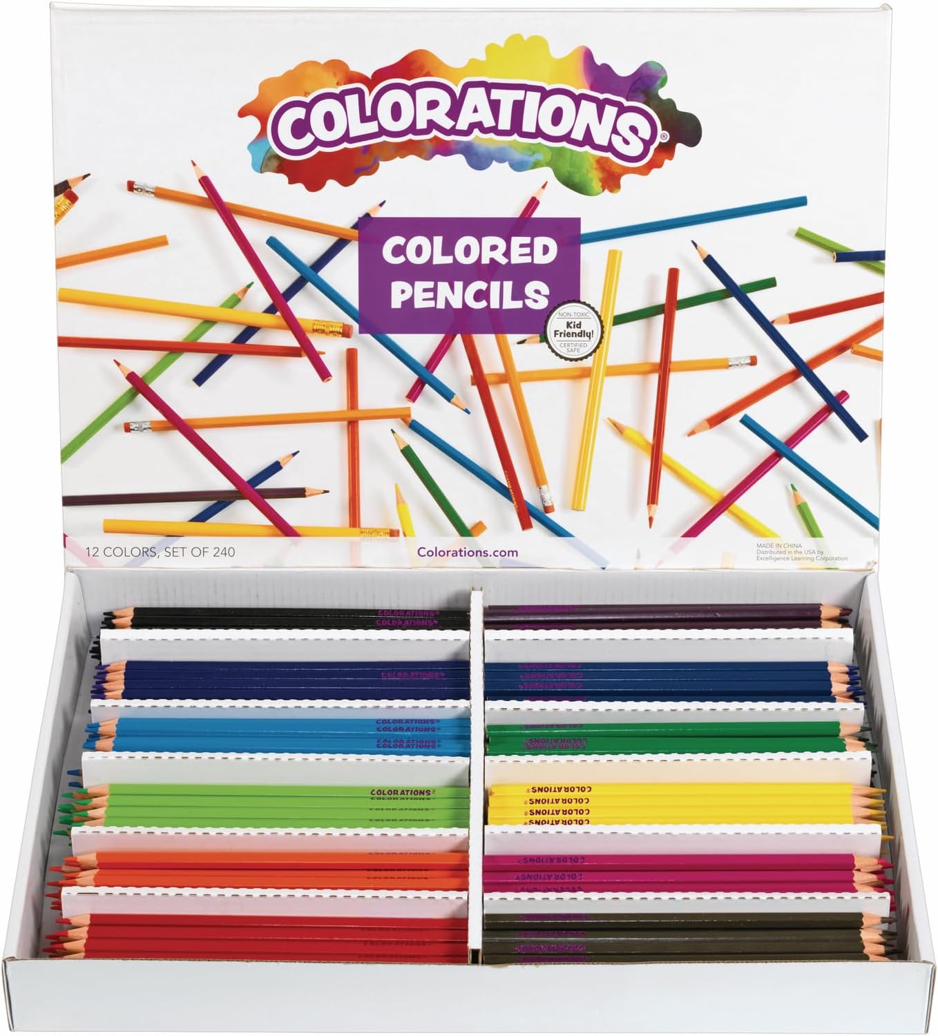 Colorations Sustainable Regular-Colored Pencils - Set of 240