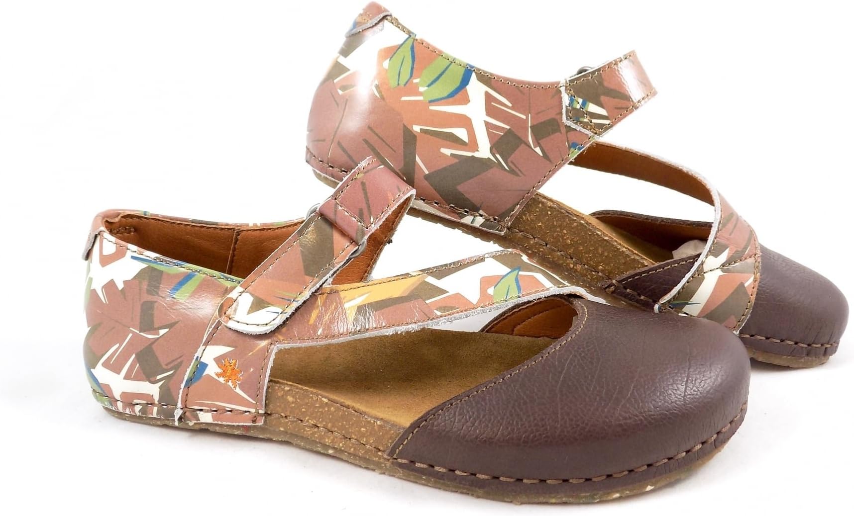 Art Company Art Creta 1250F Closed Toe Sandal with Asymmetric Strap EU 37 / UK 4 Safari