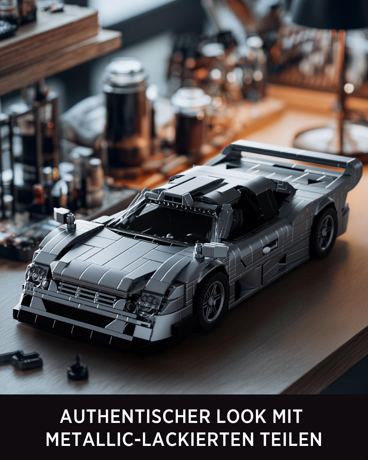 Nifeliz CLX Rennwagen Modellbausatz Klemmbausteine, Auto-Modellbausatz für Zuhause oder Bürodekoration, Geschenk für Erwachsene Rennsportfans (1.587 Teile, NF10358)