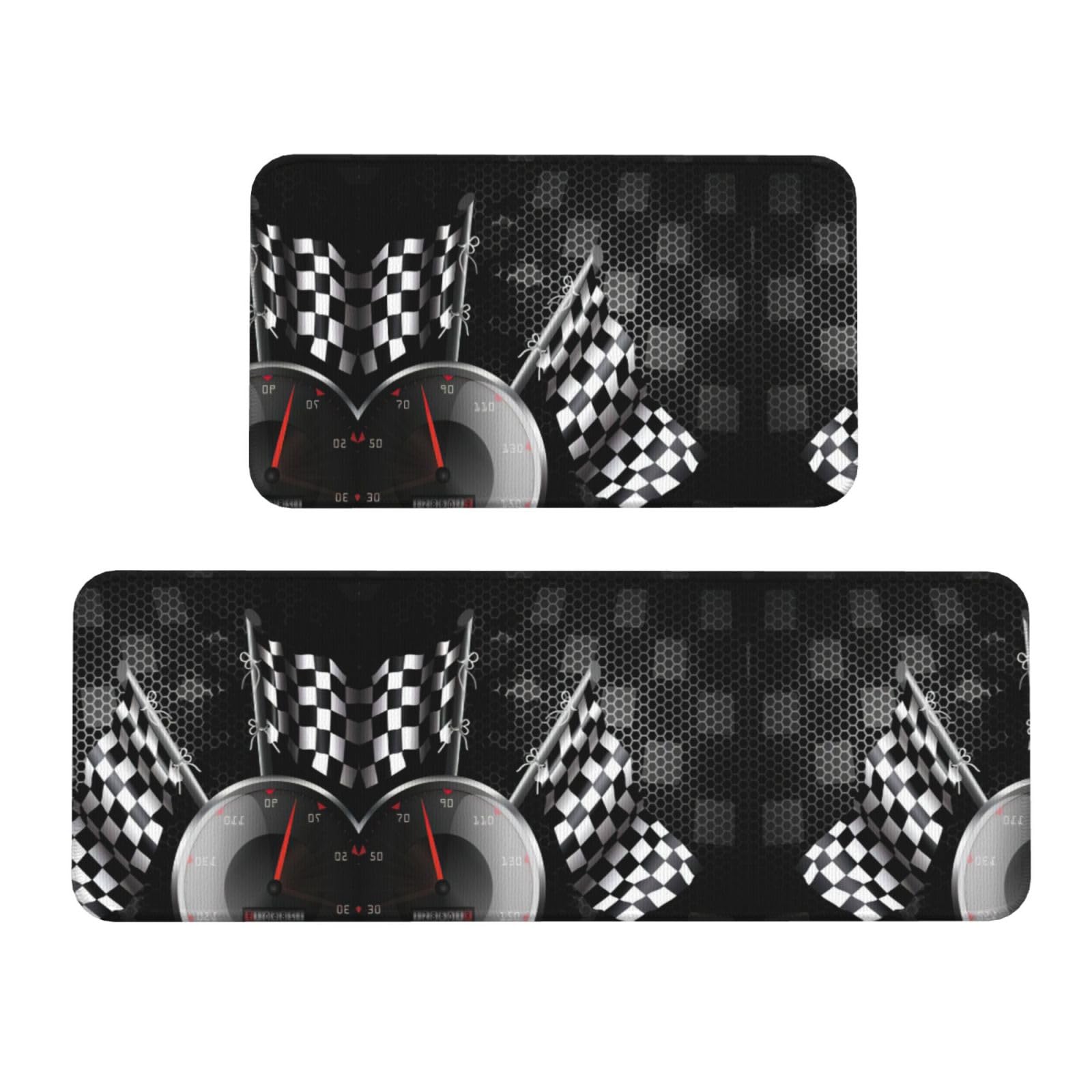 Tapis de cuisine absorbants et antidérapants lot de 2 tapis de sol motif course