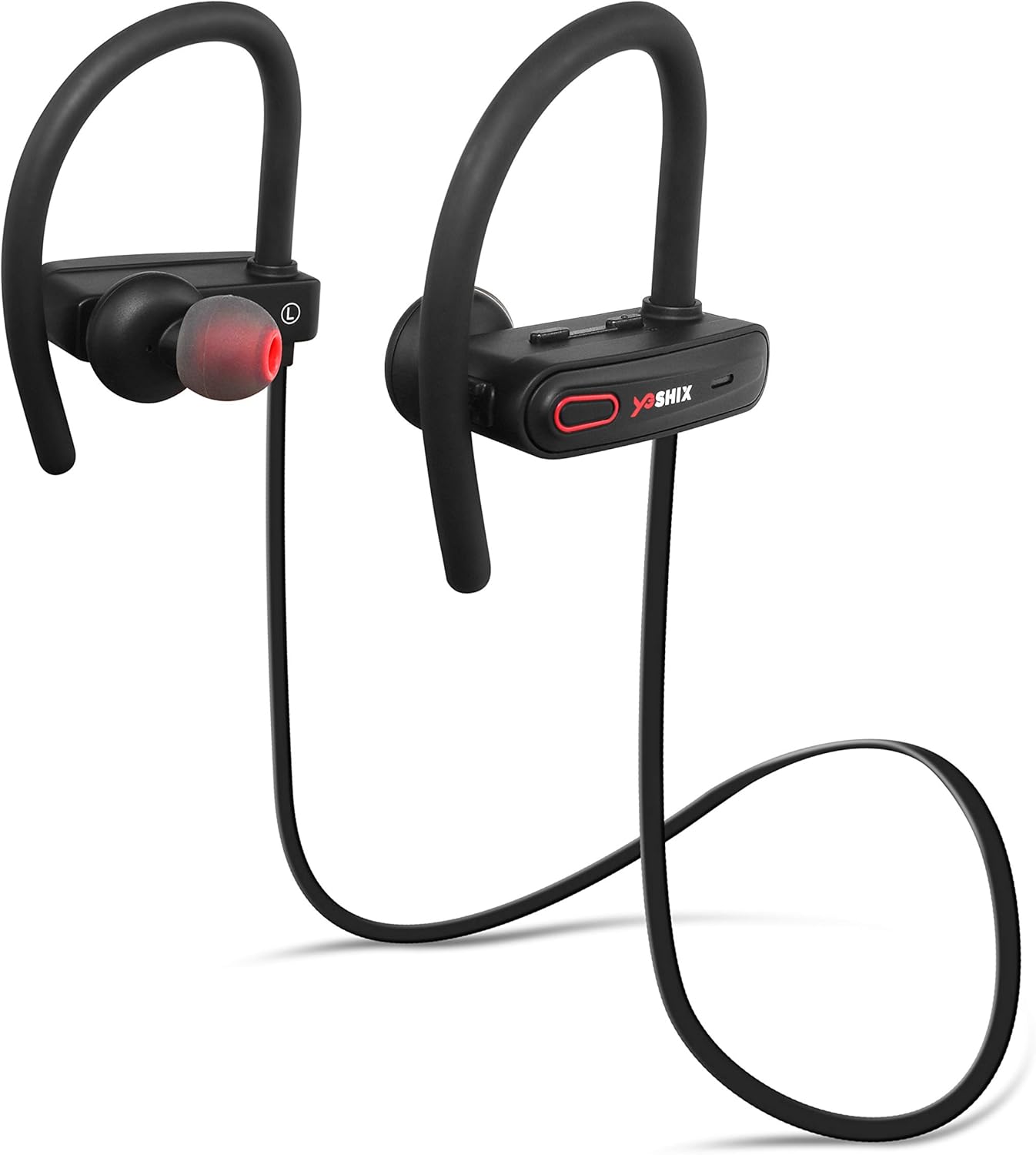 Up To 40% OFF Yoshix Bluetooth Earbuds, Best Wireless Headphones for Sports, Running, or Gym. Noise Cancelling Model with mic and IPX7 Sweatproof/Waterproof and Secure Fit Earhooks w/Travel Case