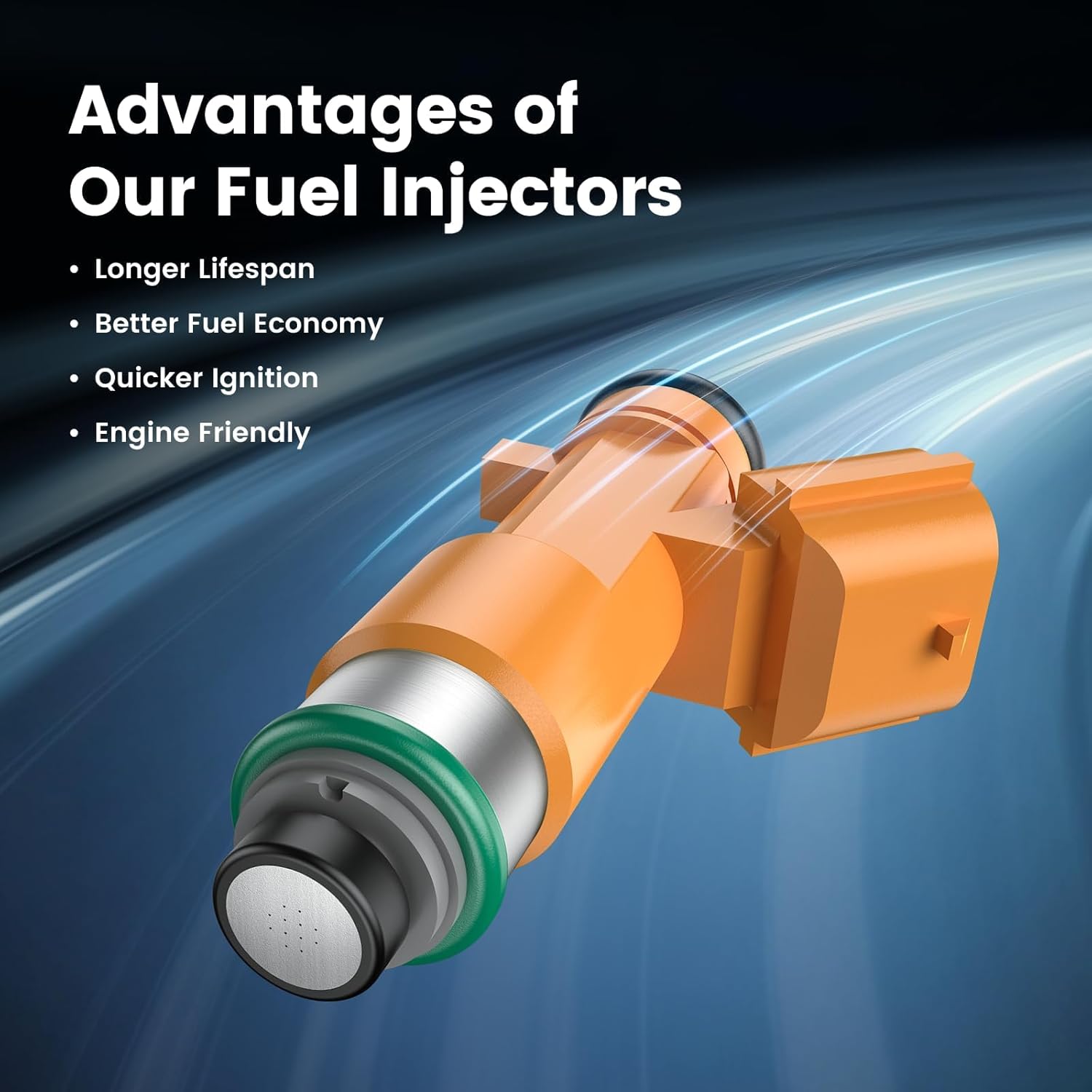 Fuel Injectors Compatible with Infiniti G37 2008-2013 M37 2011-2013 Q50 Q60 2014-2015 Q70 QX50 QX70 2014-2016,3.7L,12 Holes,16600EY00A Set of 6