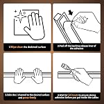 Yecaye 94in Cable Management Under Desk, 6X 15.7in Desk Cord Cable Organizer, J Channel Cable Raceway, Computer Wire Management, No Screw No Drill Desk Cable Tray for Office Home, Black, 6 Pack