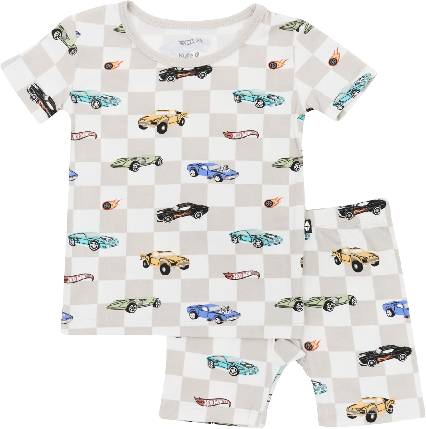 KYTE BABY, Short Sleeve Toddler Pajama Set, 97% Rayon made from Bamboo, 3% Spandex