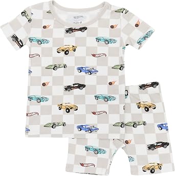 KYTE BABY Short Sleeve Toddler Pajama Two-Piece Set for Girls and Boys Ultra-Soft Rayon Made From Bamboo, Family Matching PJs