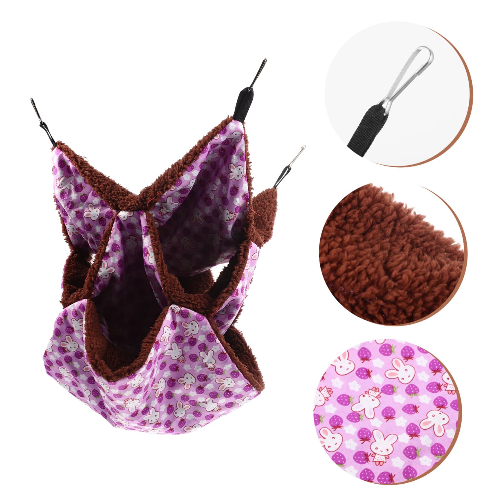 POPETPOP 4pezzi Hammock Per Criceti e Piccoli Animali Letto Morbido e Confortevole Amaca Calda Peluche Per Sonno Accessorio Per Gabbia Di Furetti e Porcellini