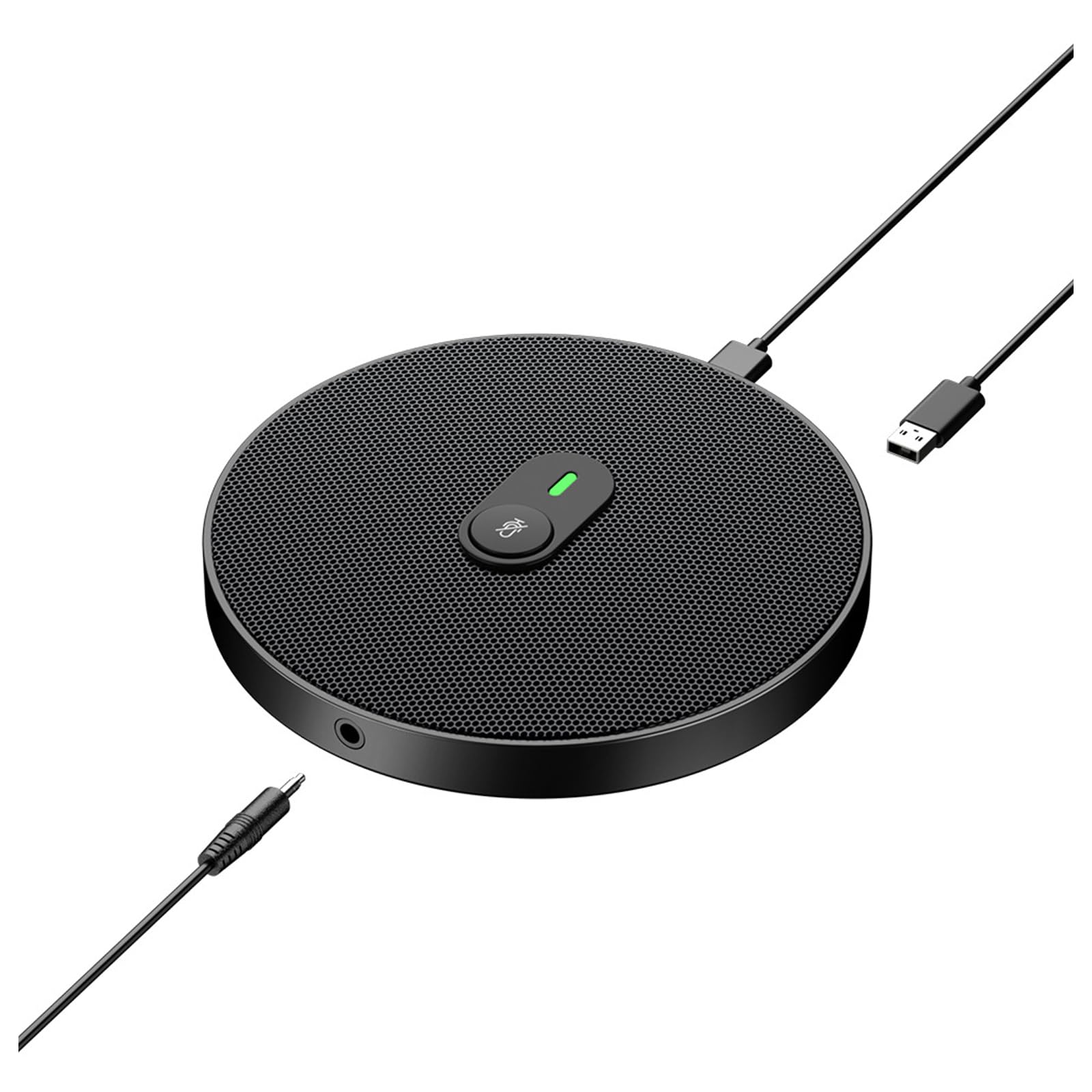 Microfono per riunioni con Pickup omnidirezionale a 360 Gradi e Altoparlante per configurazioni semplici Microfono da Tavolo Microfono con Pickup per Computer