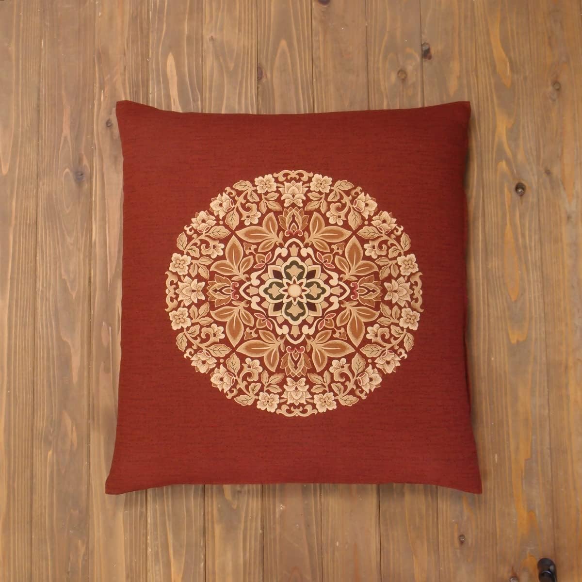 座布団カバー 55x59 5枚セット 座布団カバー 55 59 銘仙判 55&times;59cm 5枚セット 日本製 紋 エンジ 和風