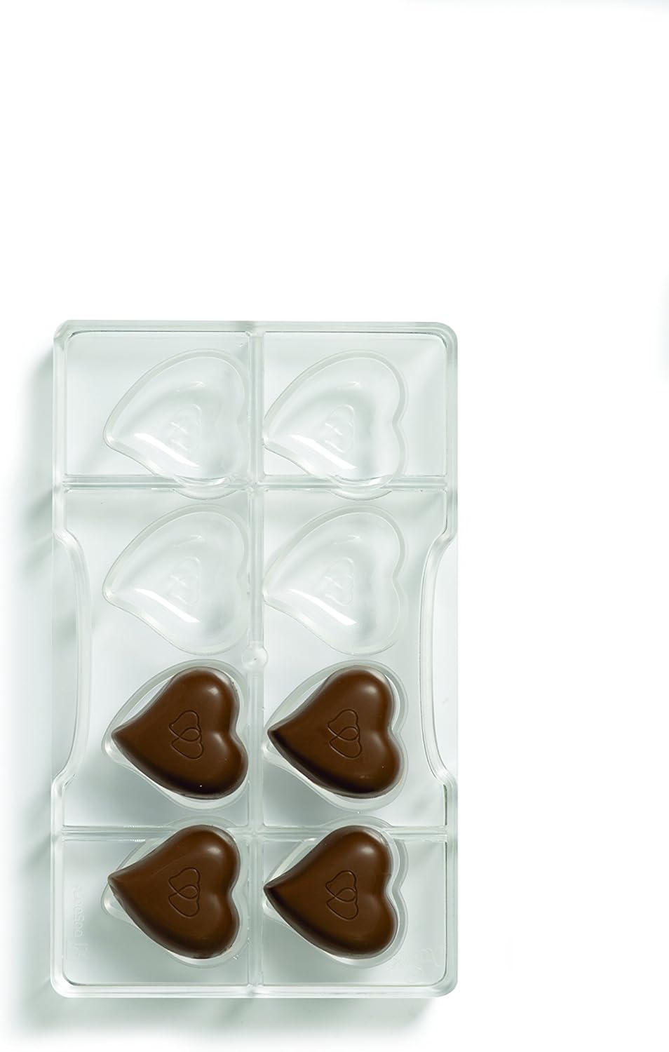 DECORA Chocolate Hearts Mould, Transparent, 39.7 x 39.2 cm