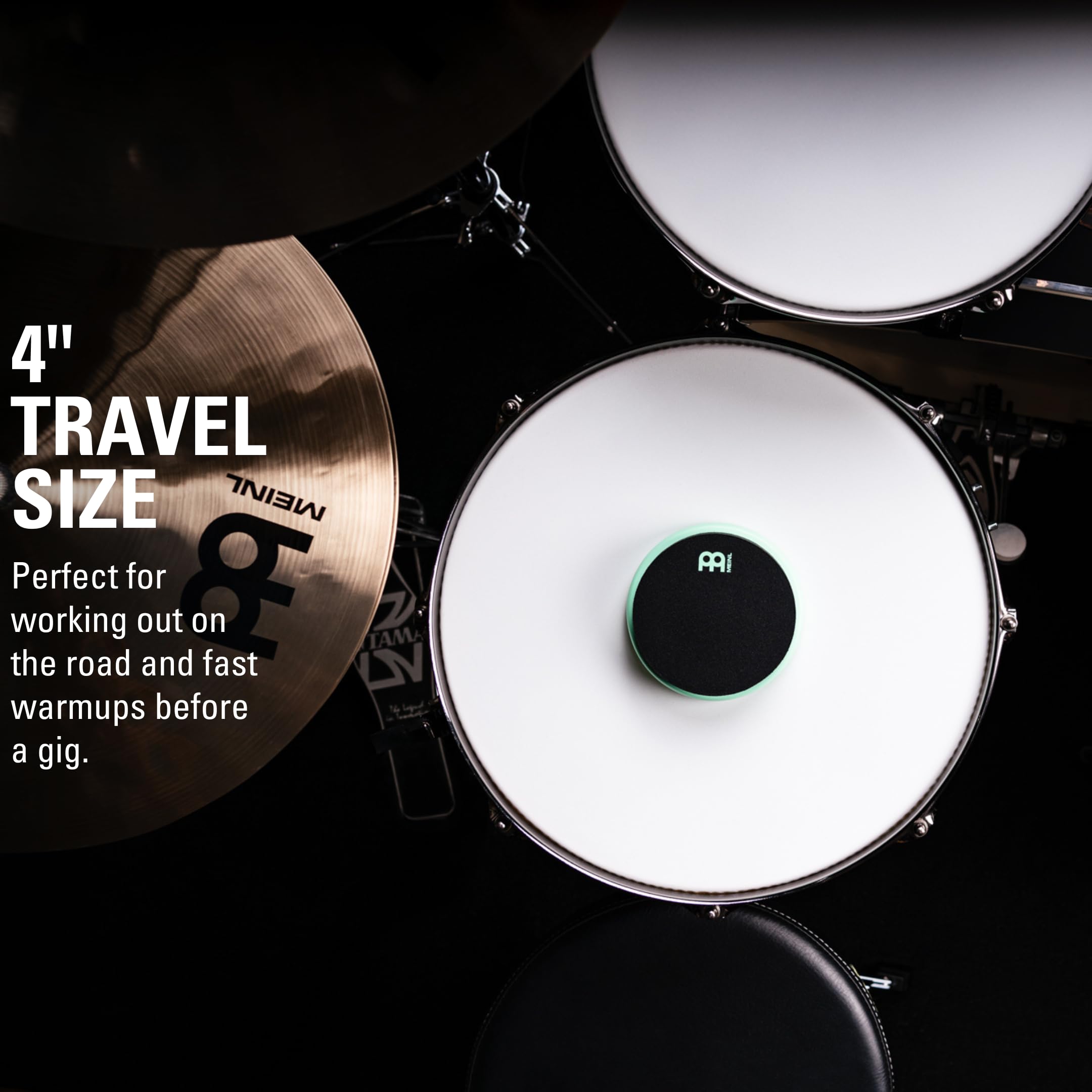 Cuscinetto per esercitazione per tamburo Marshmallow da 10,2 cm per bastone silenzioso, rimbalzo ridotto, montabile su supporto