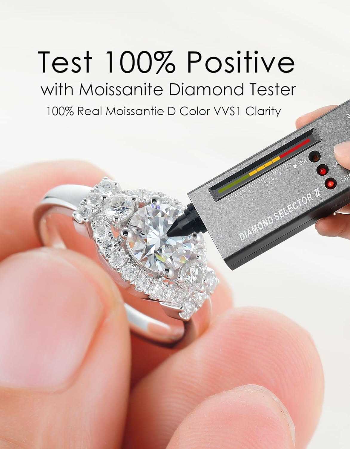 3 Stone Engagement Ring 18 K White Gold Plated S925 Sterling Silver Promise Rings For Her Vintage Wedding Rings For Women - Image 2