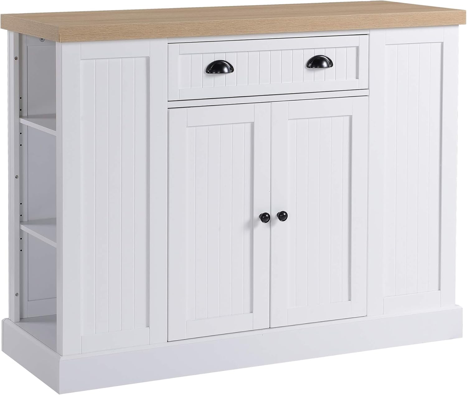 Buy FlutedStyle Wooden Kitchen Island, Storage wDrawer