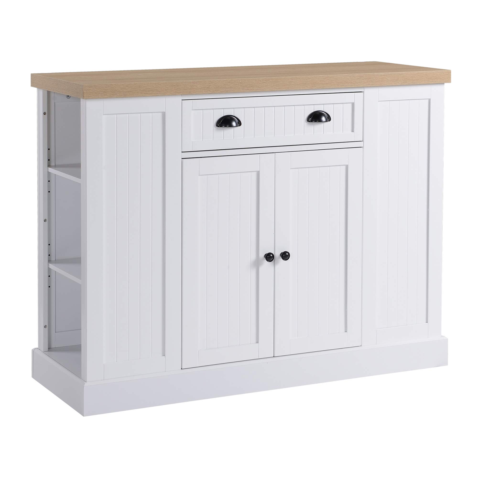 Buy FlutedStyle Wooden Kitchen Island, Storage w/Drawer