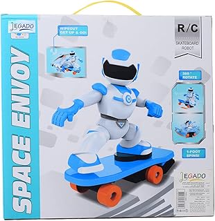 لوح تزلج وايت بوي من البلاستيك بتصميم فريد من نوعه ويتحرك بشكل دائري ورائع من ليجادو، مقاس 30 × 25 × 20 سم، لون أزرق