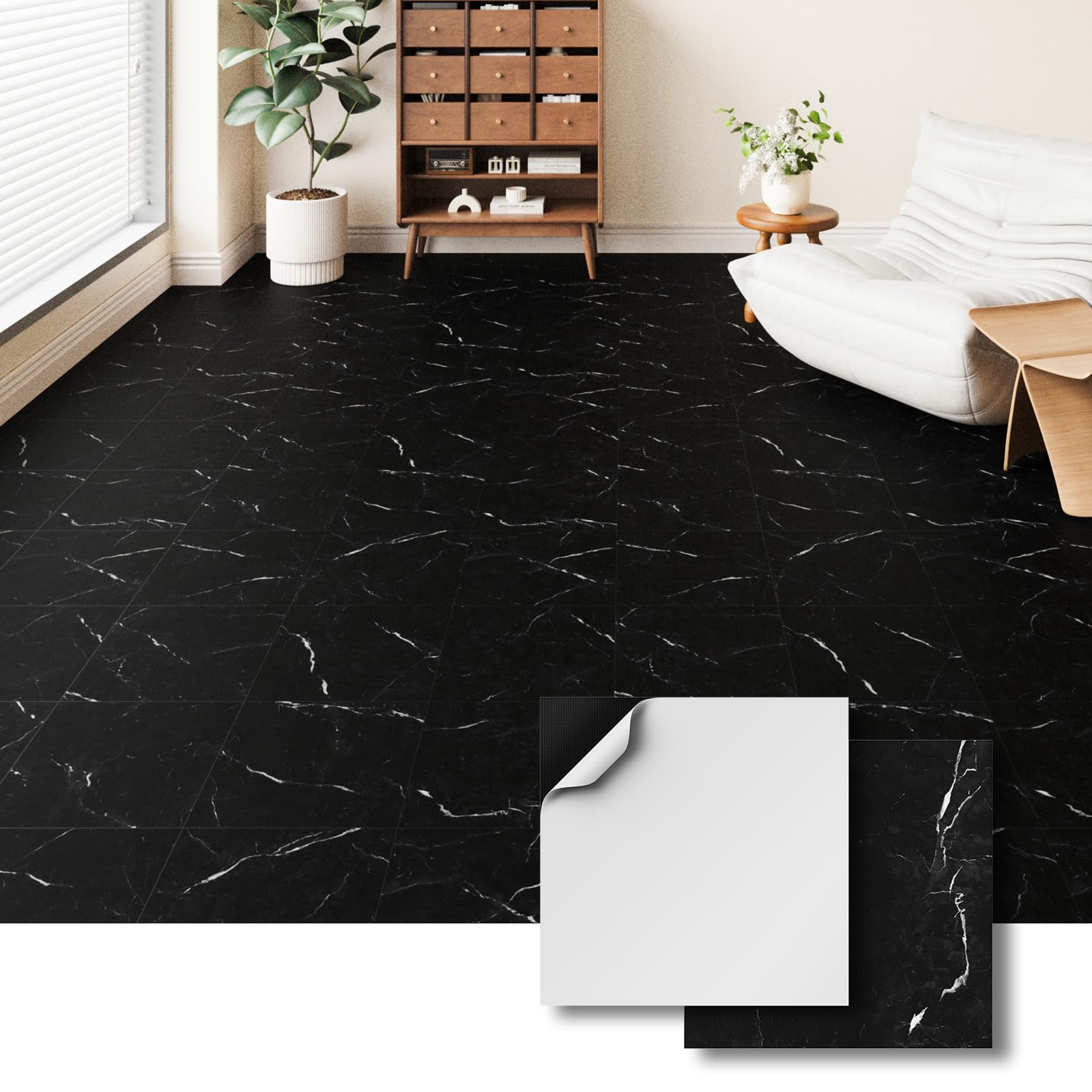 ATOPOSE Floor Tiles Peel and Stick Waterproof 30-Pack 12x12 30 Sq Ft
